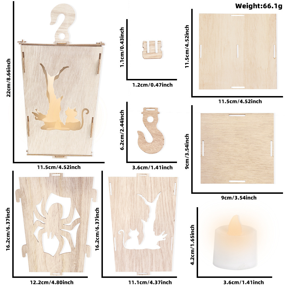 Wooden Lantern Site Decoration Props - Image 9